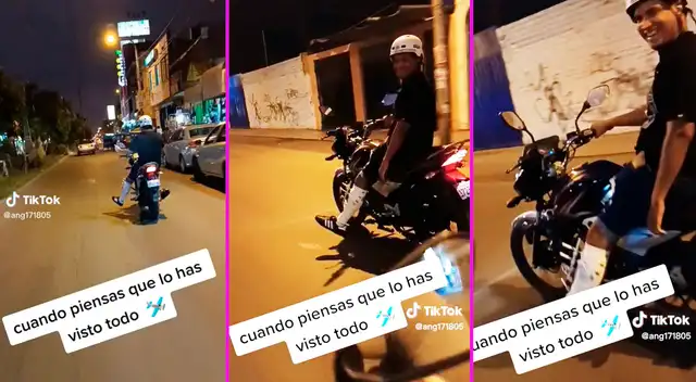 El hombre salió a manejar su moto como si nada hubiese pasado.