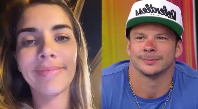 Korina Rivadeneira le reclama a Mario Hart. Korina Rivadeneira le reclama a Mario Hart.