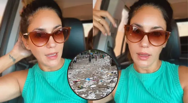 Tilsa Lozano exige que no boten basura en la calle. Tilsa Lozano exige que no boten basura en la calle.