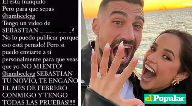 Usuaria de Instagram asegura que compromentido de Becky G la engañó y tiene pruebas