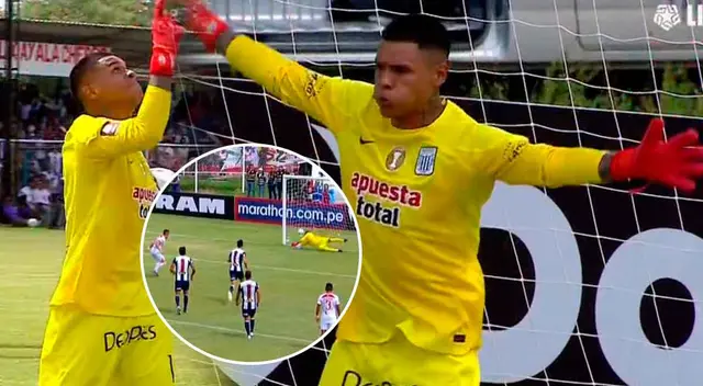 Ángelo Campos, figura en Alianza Lima al atajar un penal. Ángelo Campos, figura en Alianza Lima al atajar un penal.