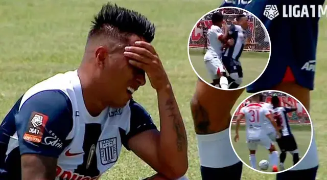 Christian Cueva sufrió un golpe en la rodilla: no continuó para evitar un mayor peligro.