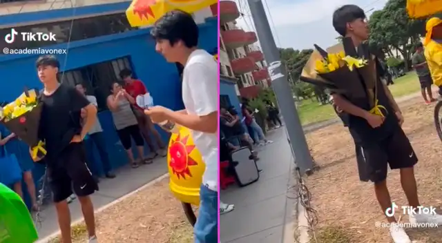 El joven romántico se hizo viral en TikTok. El joven romántico se hizo viral en TikTok.