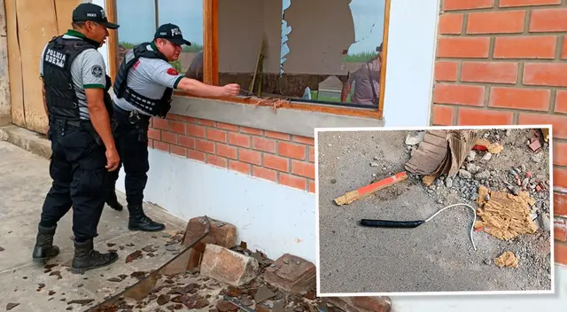 Parte de la vivienda quedó destruida tras la explosión.
