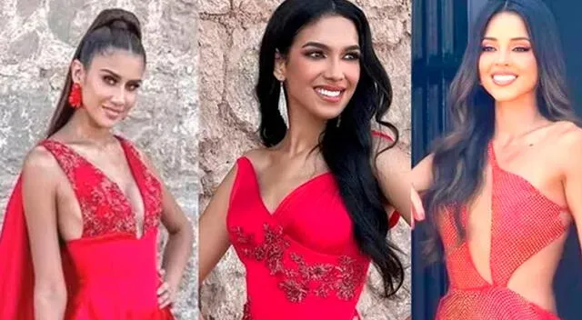 Luciana Fuster y sus competidoras en desfile del Miss Grand Perú 2023.   