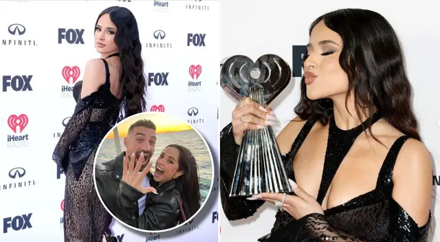 Becky G sorprendió al aparecer en una premiación sin su pareja y sin su anillo.