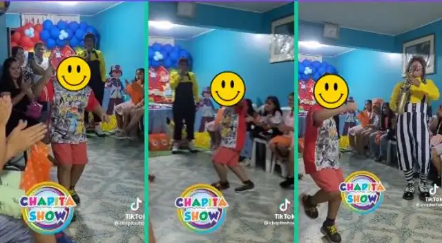 El niño demostró ser todo un fanático de la Tunantada.