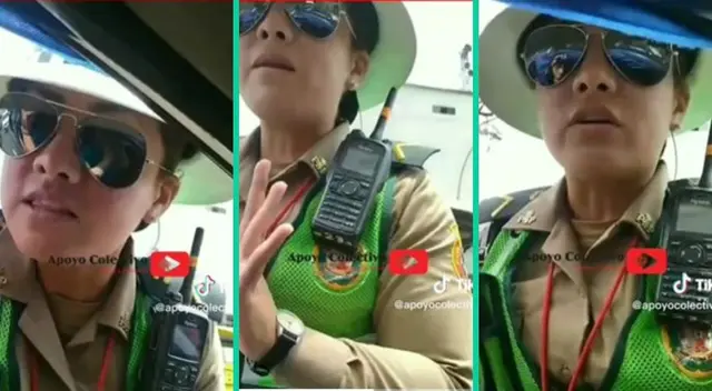 La policía no se amilanó ante el chofer y pidió que la grabara bien.