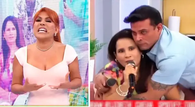 Magaly Medina le jala las orejas a Christian Domínguez.