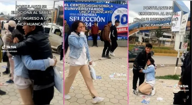 La joven peruana se llenó de emoción al saber que logró ingresar a la UNCP de Huancayo y es viral en TikTok.