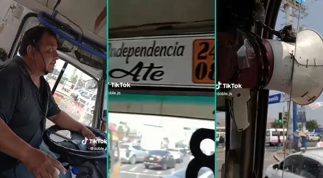 El conductor llamó la atención por su ingeniosa forma de captar pasajeros.