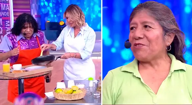 Jessica Newton le cocina a Rosaura frente a cámaras. Jessica Newton le cocina a Rosaura frente a cámaras.