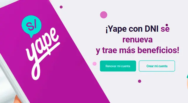 Yape eliminará cuenta DNI a partir del 1 de abril