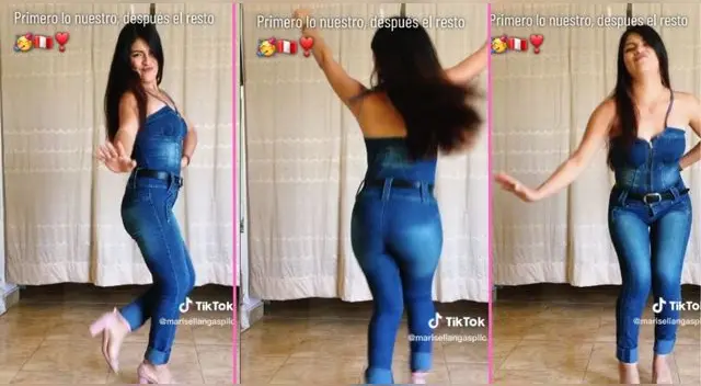 La muchacha cajamarquina se puso a bailar un huayno y sus movimiento se hicieron virales en TikTok.