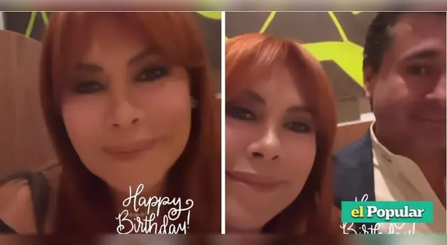 Magaly Medina tiene romántica cena con su esposo.