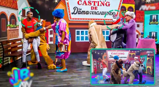 Alfredo Benavides y bailarín de Grabiela Serpa 'se pelean' en pleno programa de "JB en ATV".