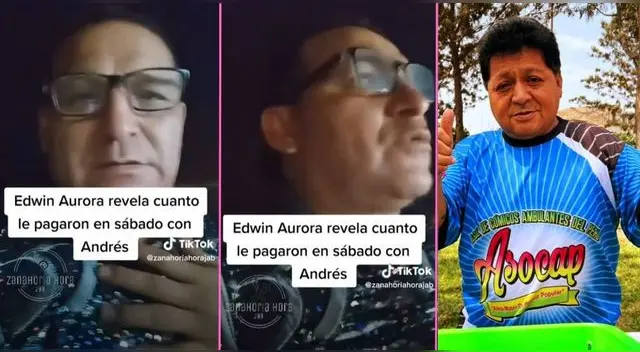 Edwin Aurora salió a contar a través de TikTok cómo era el pago con él tras comentarios de 'Pompinchú'.