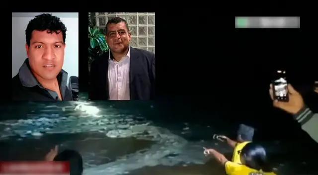 Tres policías intentaron cruzar en su patrullero el río Baden de Querpon-Olmos (Lambayeque), pero terminaron siendo arrastrados por el fuerte caudal.