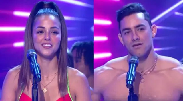 Luciana Fuster y su reacción ante error de Austin Palao.