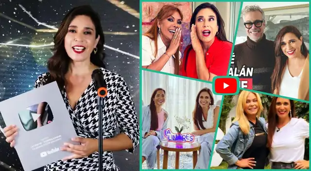 Verónica Linares emocionada por recibir placa de plata de YouTube.