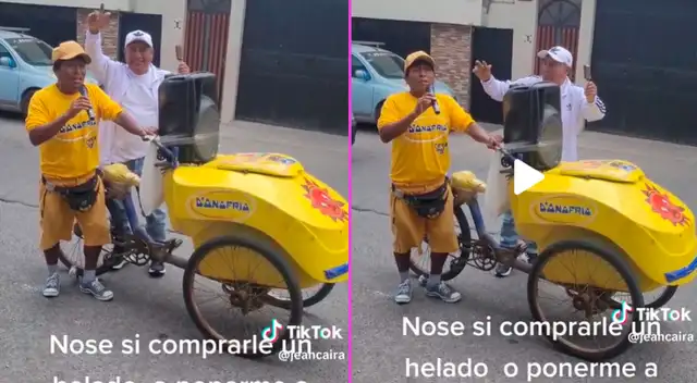 El heladero de D'Onofrio arrasó en TikTok con su talento.