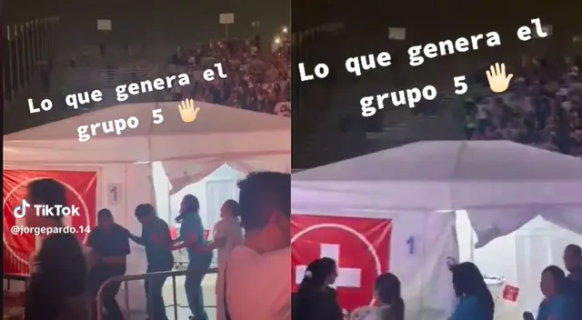 Hasta hicieron el "trencito" al compás de grupo 5.