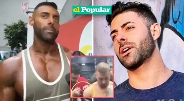 Sebastián Lizarzaburu molesto tras perder campeonato de físicoculturismo.