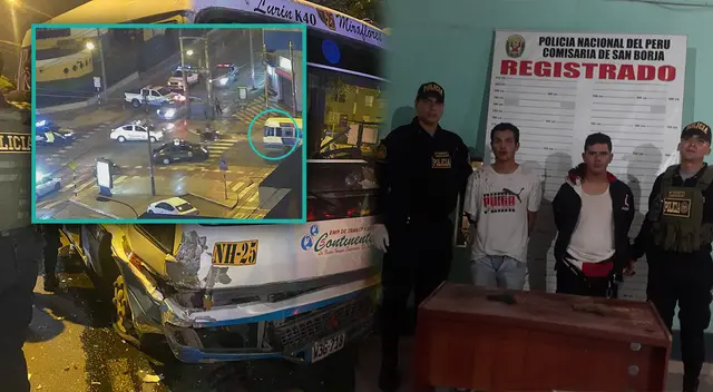 Más de 50 unidades de la PNP y Serenazgo persiguieron una cúster en San Borja.