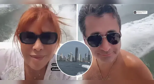 Magaly Medina disfruta con su esposo de Cartagena.