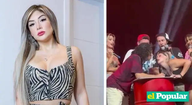 Claudia Serpa sale a defender a Vílchez por chape en Noche de Patas.