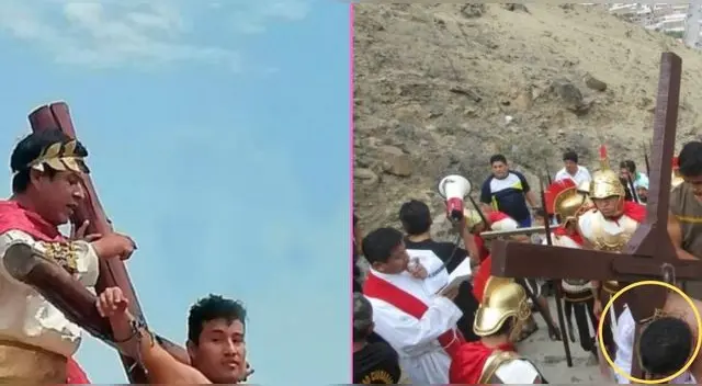 Joven viaja a Huacho por Semana Santa, pero termina 'crucificado' y es viral en redes sociales.