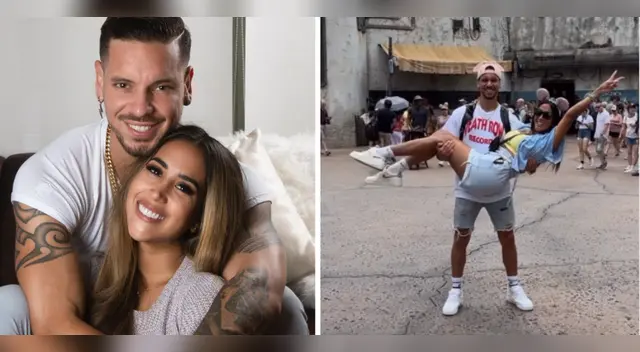 Anthony Aranda emocionado con su futura esposa Melissa Paredes.