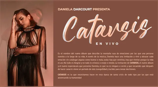 Daniela Darcourt presenta su nuevo álbum Catarsis