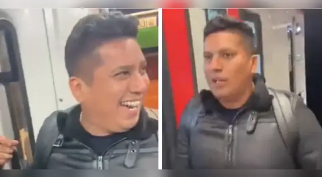 Luisito Caycho se recursea en tren de España.