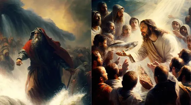 Personajes bíblicos pasaron por la inteligencia artificial.