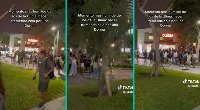 Los estudiantes de la Universidad de Lima hicieron largas colas por Dunkin Donuts.