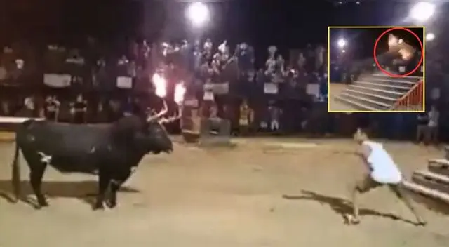 Un toro 'tomó la justicia' contra hombre que le prendió fuego a sus cuernos y lo provocó en México.