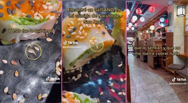 Peruana va restaurante chino, pero encuentra un gusano en sus makis y escena es viral en TikTok. Peruana va restaurante chino, pero encuentra un gusano en sus makis y escena es viral en TikTok.