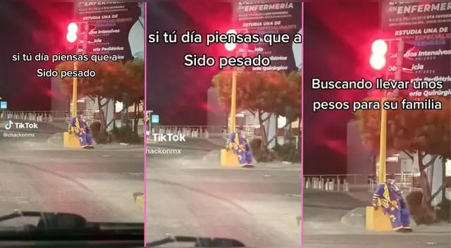 Payasito cansado descansa debajo de un semáforo en la madrugada y escena conmueve en TikTok. Payasito cansado descansa debajo de un semáforo en la madrugada y escena conmueve en TikTok.