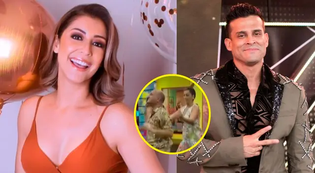 Karla Tarazona no se paltea y baila al ritmo de Christian Domínguez. Karla Tarazona no se paltea y baila al ritmo de Christian Domínguez.