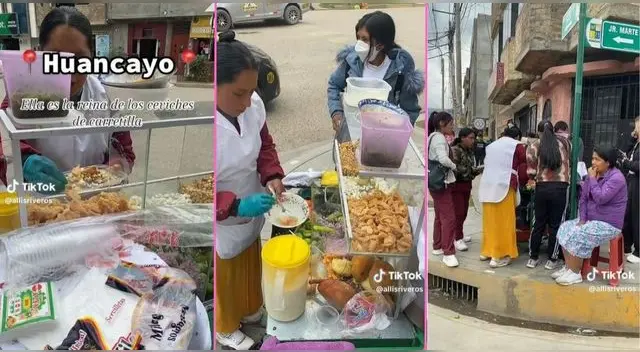 Una joven peruana llegó a Huancayo, conoció a la 'Reina del ceviche de carretilla' y es viral en TikTok.