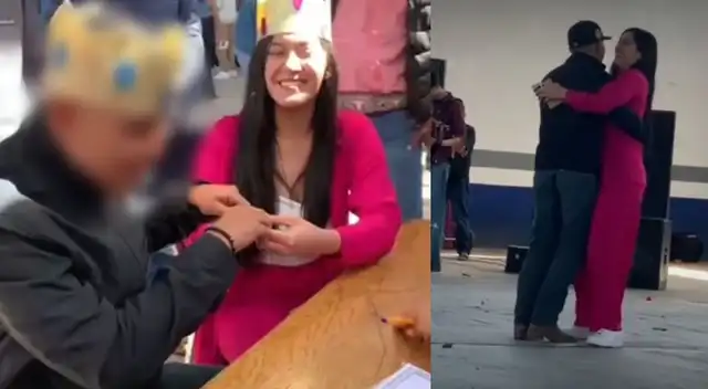 Luego de firmar el acto de "matriminio", se pudieron a bailar.