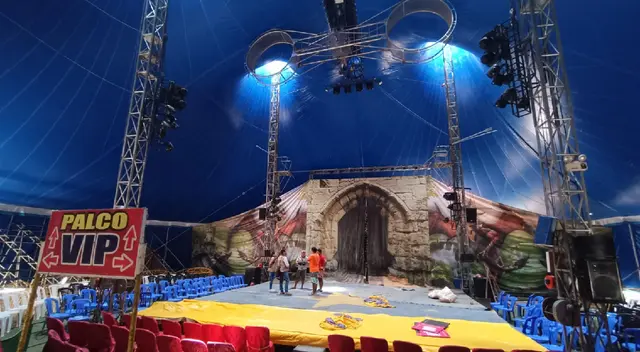 Circo donde ocurrió accidente con equilibrista en Chiclayo. Circo donde ocurrió accidente con equilibrista en Chiclayo.