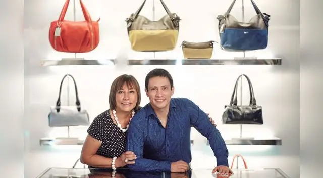 Marina Bustamante y su hijo Renzo Costa, dueños de la marca de cueros más importante en el mercado peruano.