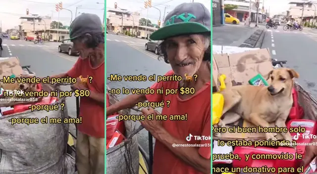 El influencer insistió mcuhas veces en comprar la mascota pero el reciclador no aceptó.