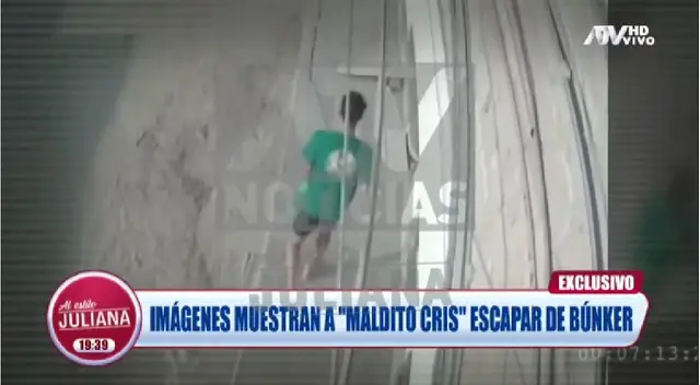 "Maldito Cris", fue visto escapando del "Bunker" en Lurín. "Maldito Cris", fue visto escapando del "Bunker" en Lurín.