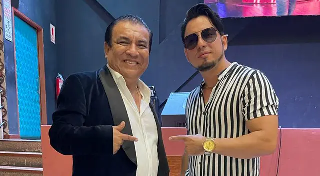 Manolo Rojas junto a Marco Antonio Guerrero cantan a dúo.