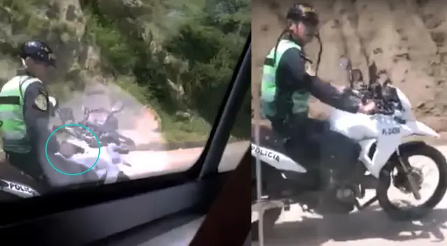 Policía dispara contra llanta de auto durante intervención policial. Policía dispara contra llanta de auto durante intervención policial.