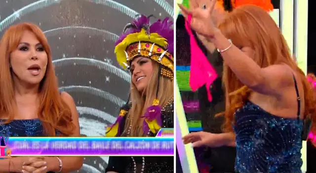 Magaly Medina volvió hacer el baile del calzón. Magaly Medina volvió hacer el baile del calzón.