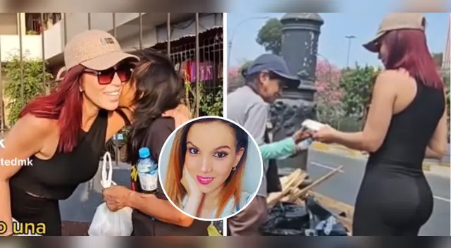 Milena Zárate reparte alimentos a las personas más necesitadas.